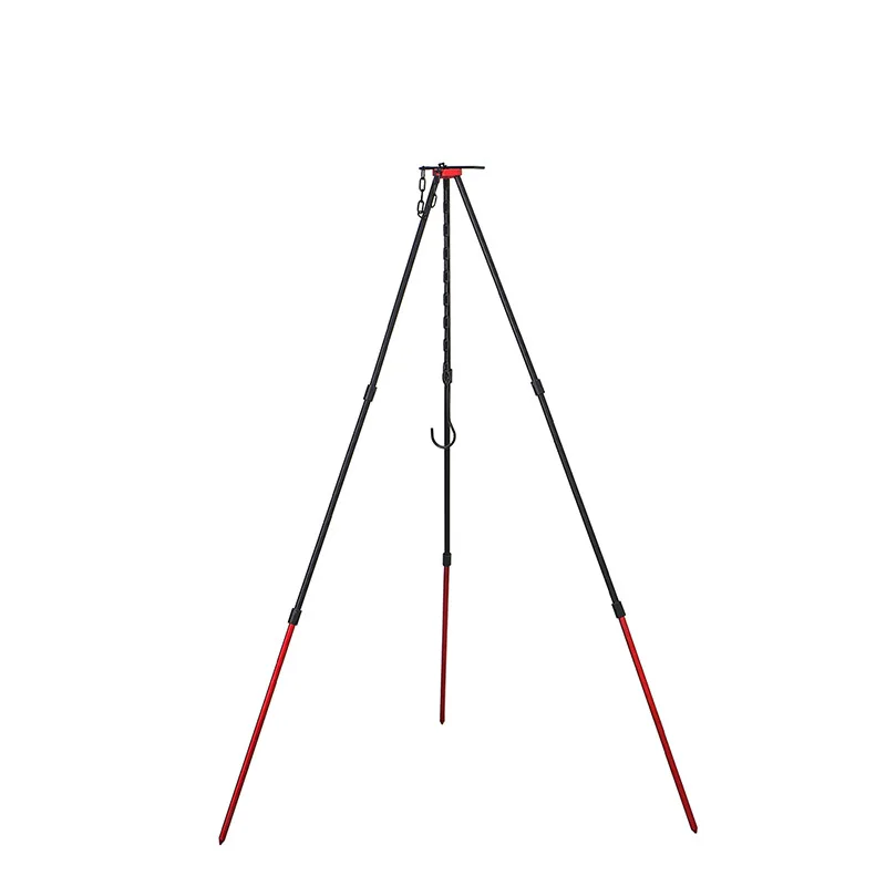 Camping Tripod for Fire Hanging Pot Outdoor Campfire Cookware Picnic Cooking Pot Grill Aluminum Alloy Stainless Steel Hook