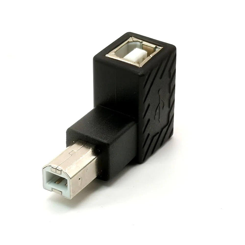 USB ADAPTER TYPE B MALE TO FEMALE RIGHT ANGLE 90 DEGREE UP&DOWN&LEFT&RIGHT ADAPTOR USB 2.0