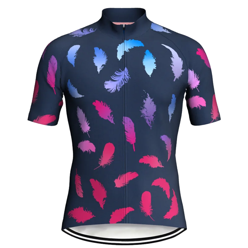 

Short Sleeve Cycling Jersey, Bicycle Feather TShirt, Bike Clothes, MTB Sport Wear, Motocross Mountain Road, Tight Breathable Top