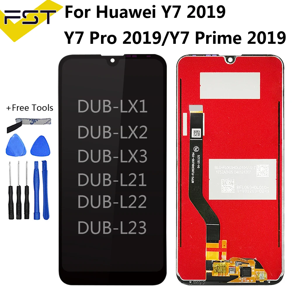 For Huawei Y7 Prime 2017 LCD Y7 2018 Display TRT- TL00 LX1 L21X Touch Screen Display Digitizer For HUAWEI Y7 2019 LCD DUB-LX1