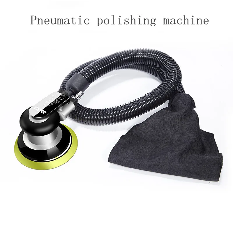 Moedor pneumático pequeno 5-Polegada lixadeira absorção de poeira lixa máquina de polimento de cera de automóvel moedor de ar