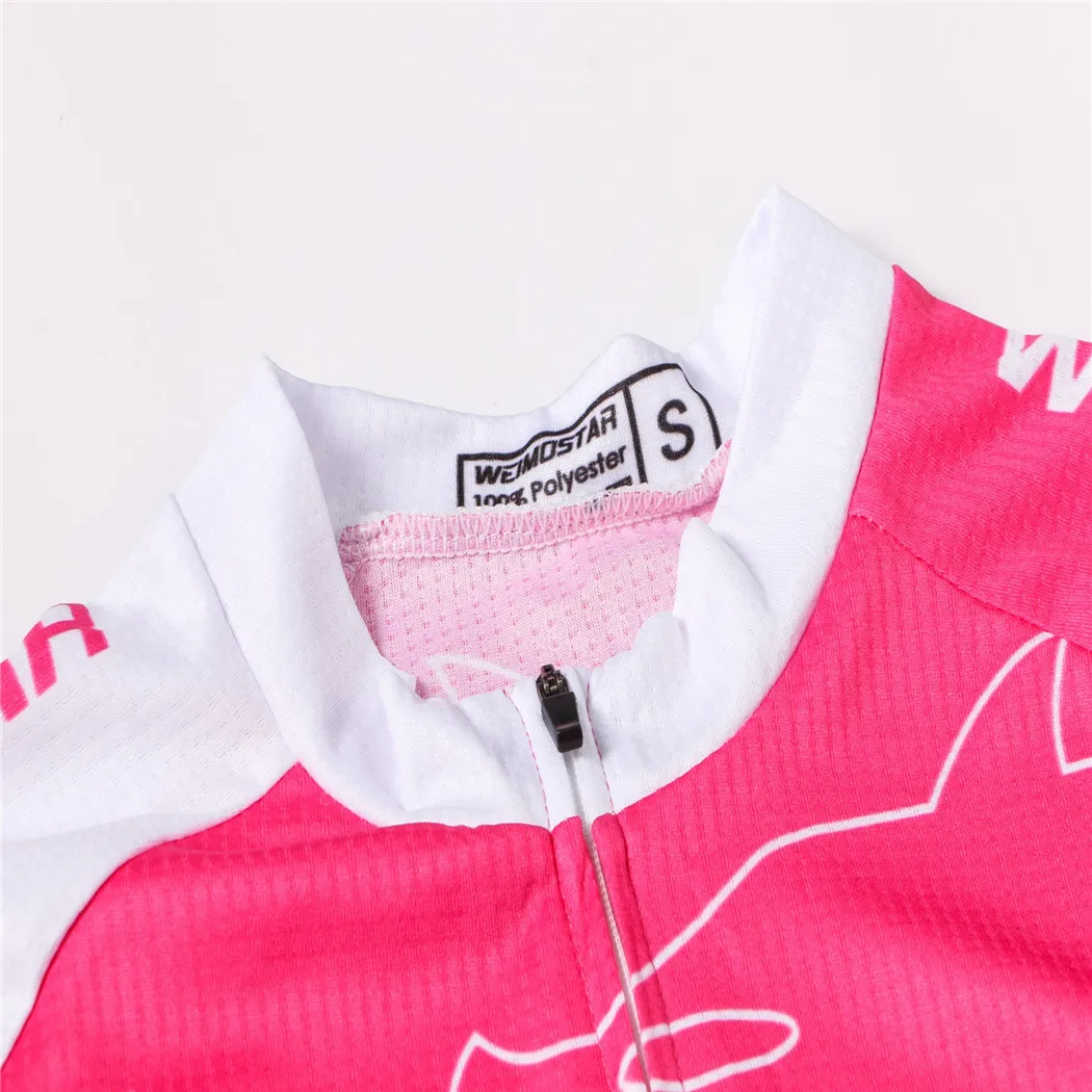 Weimostar Autumn Pro Cycling Jersey Long Sleeve Women MTB Bicycle Cycling Clothing Sportswear Ladies Bike Cycling Clothes Pink