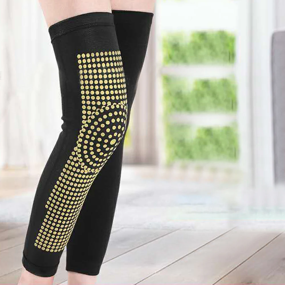 1 Pair Heating Knee Pad Dot Matrix Self Knee Brace Sport Winter Tourmaline Knee Support for Arthritis Joint Pain Relief Recovery