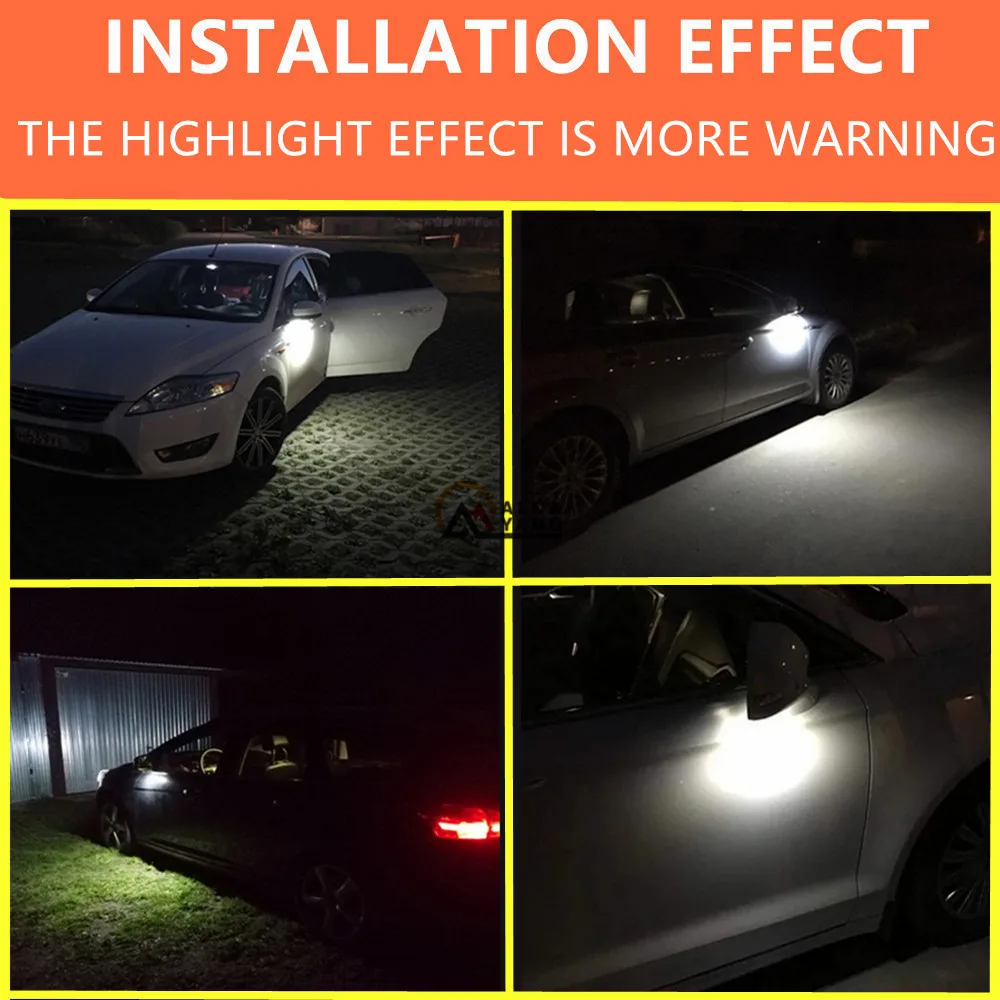 2 Stück Pfützenleuchten Canbus LED Unterseiten-Spiegelbeleuchtung für Ford SMax CMax Kuga Escape Monde 4 Focus 3 Grand 2 Zubehör – Detail 10