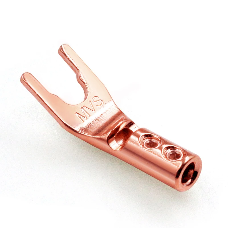 DIYLIVE MVS miedź rodowane audio u-type wtyczka zasilania wzmacniacz wtyczka przewód głośnikowy złącze y-free spawanie