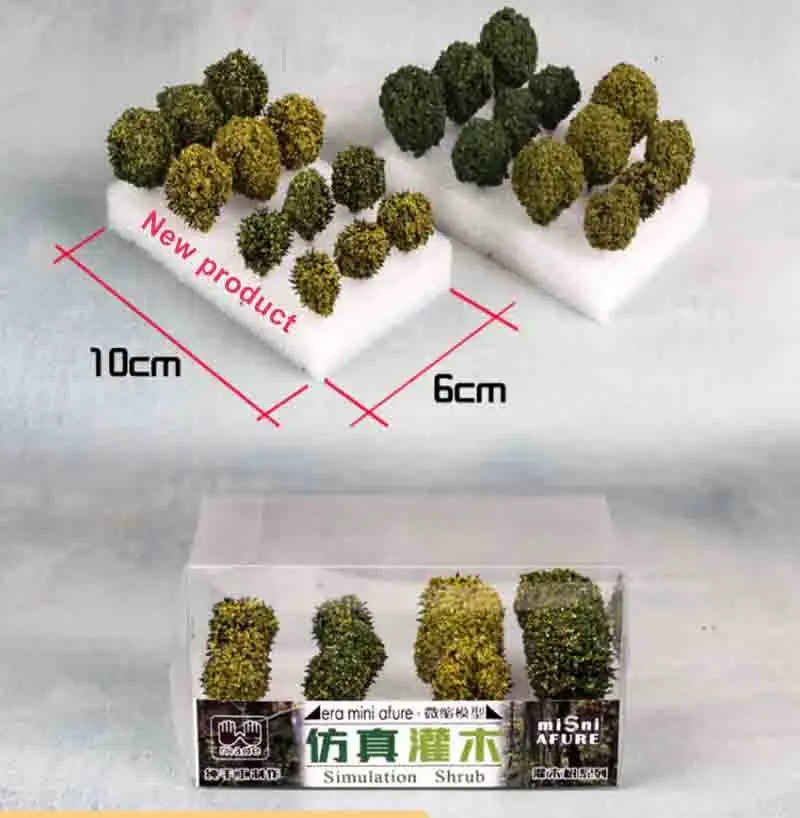 Military Scene Bush Train Railway Construction Tree Sand Table Tree Diy Diorama Material Set 1/35 1/72