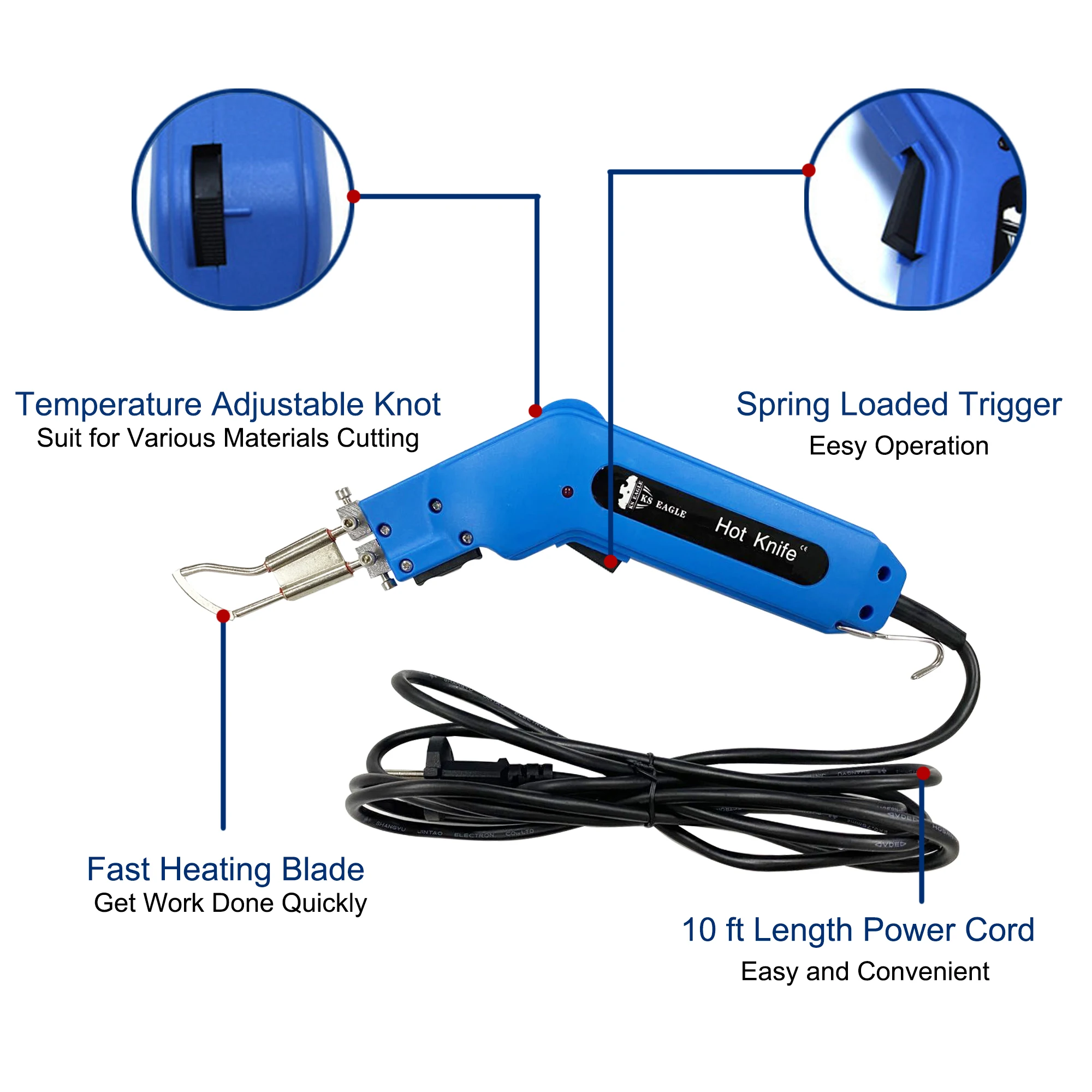 Foam Cutter Hot Knife Foam Plastic Slotting Cutting Machine Hot Knife Cutting Tool Rope Cutting Machine Webbing Cutting Machine