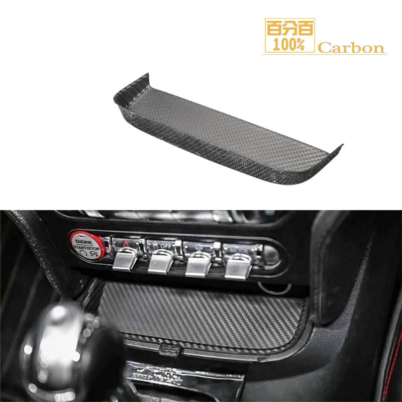 

Matte Carbon Fiber Change Coin Tray Box Cover For Mustang 2015-2023 Interior Trims