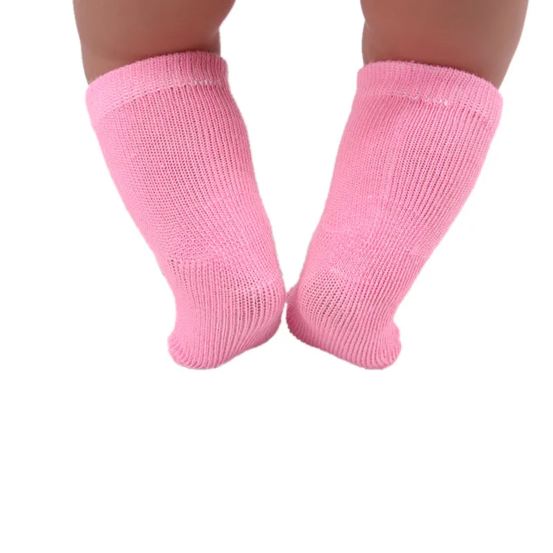 15 Colors Doll Socks For 18 Inch Girl Doll & New Born Baby 43 cm & 35-42 cm Nenuco,Our Generation,Doll Clothes Accessories