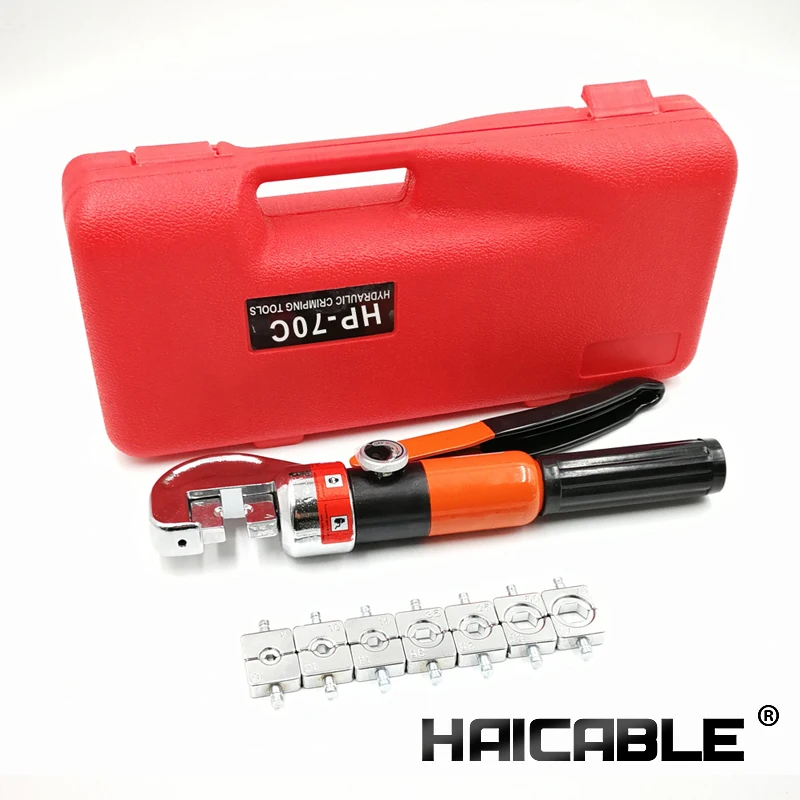 Haicable HP-70CW Piegatore Idraulico Stato Stampato Cu/Al Ovale Maniche Puntali E Alla Fine Si Ferma Con Funi di Attrezzi di Piegatura
