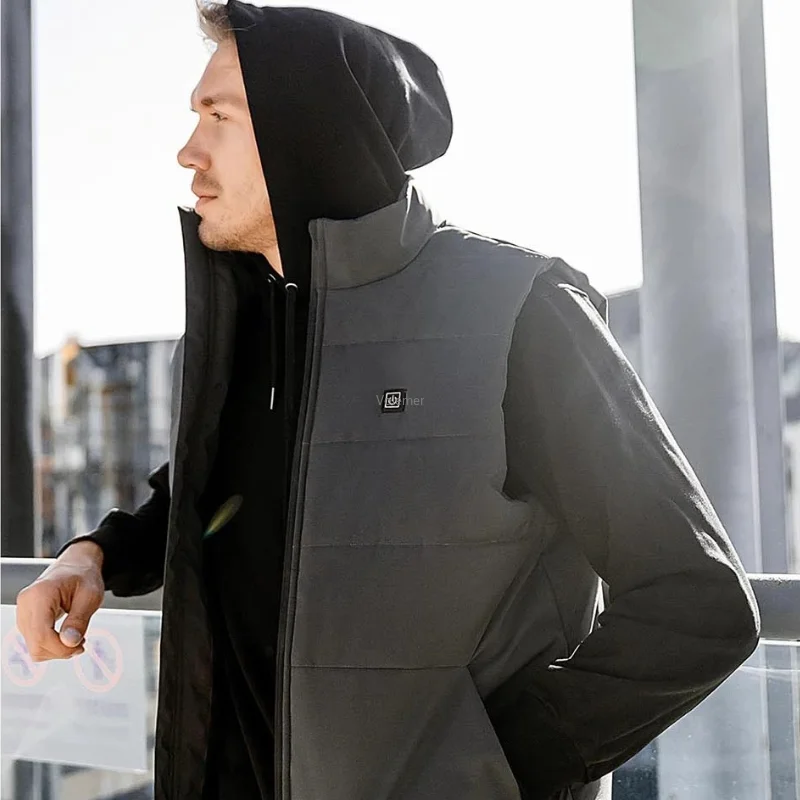 Youpin SKAH 4-powierzchnia grzewcza grafen elektryczna podgrzewana kamizelka mężczyźni Outdoor Winter Warm USB inteligentna termostatyczna komora grzewcza