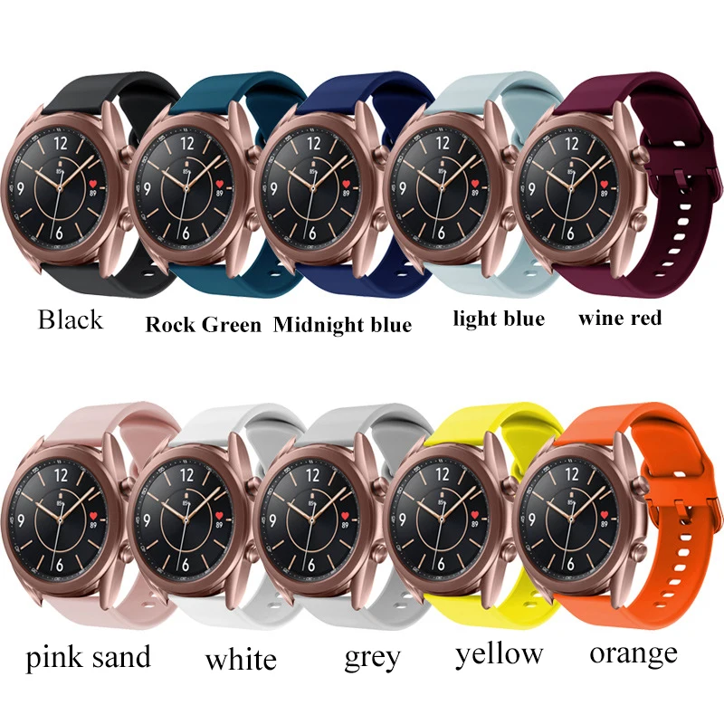 Silicone Watchbands for Samsung Galaxy Watch 3/4,20mm 22mm universal Strap for Samsung galaxy watch6 /watch5/ 5 pro/Watch7 Strap