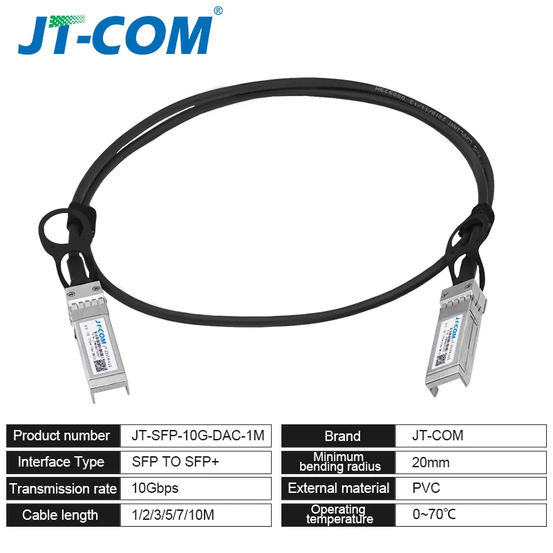 10gb sfp + dac cabo twinax, passivo, compatível com a SFP-H10GB-CU2M cisco, ubiquiti, intel, mikrotik, netgear, d-link, 1m,2m,5m