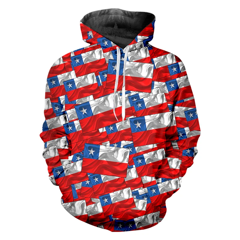 

LCFA Brand 3D Print Harajuku Streetwear Chile National Flag Country Come On Culture Funny Unisex Hoodie Sweatshirt Jacket Custom