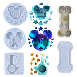 Epoxy Resin Mold Keychain Pendants for DIY Epoxy Resin Jewelry Resin Decoration Silicone Mould