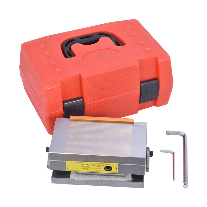 Di alta precisione Forte Forza Magnetica Smerigliatrice di Superficie Magnetico Permanente Mandrino Macchina Per La Frantumazione del Disco Magnetico Mandrino (100*175)