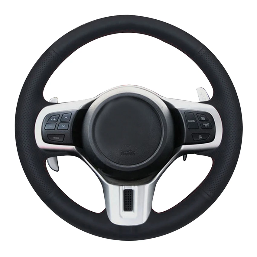 Hand-stitched Black Leather Custom Car Steering Wheel Cover for Mitsubishi Lancer 10 EVO Evolution