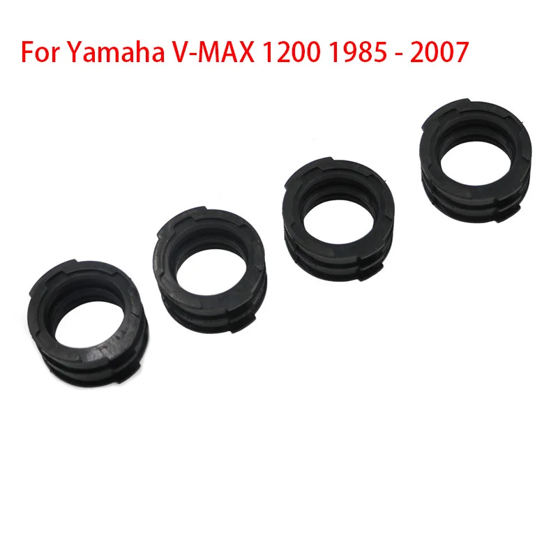 4x Motorcycle Carburetor Carb Intake Manifold Joint Boots Set For Yamaha VMAX 1200 V-MAX 1200 VMX1200 1985 - 2007 1986