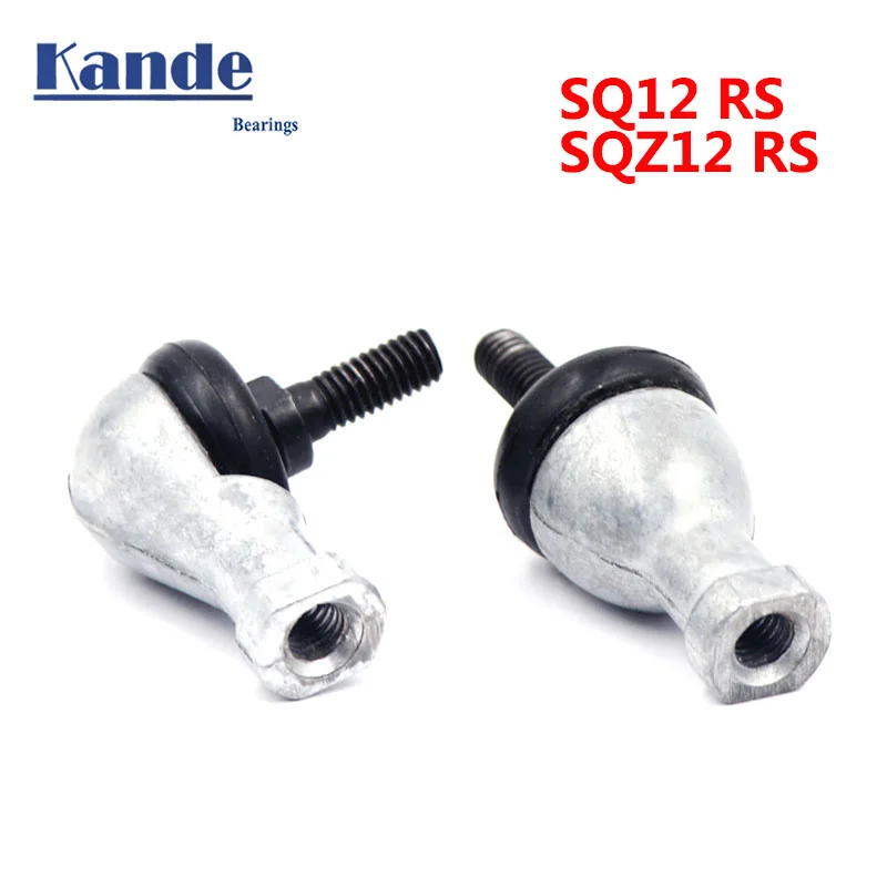 

High quality 2pcs Straight rod SQ12RS or curved rod L type SQZ12RS 12 mm single ball head end joint bearing M12x1.25 M12x1.75