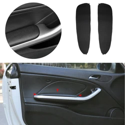 2pcs Car Front Door Armrest Panel Cover Microfiber Leather Interior Sticker Trim For BMW 3 Series E46 1998 1999 2000 - 2006