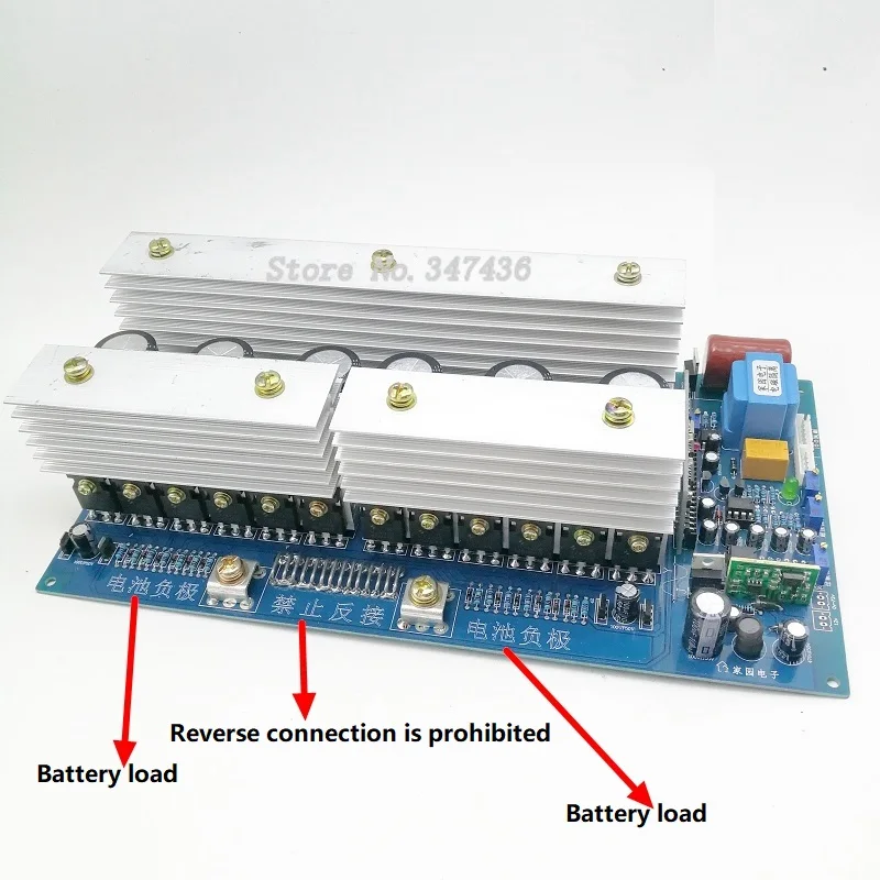 Pure Sine Wave Inverter DC 24V 48V 60V 72V 96V To 220V 6000W/10000W/12000W/1400W Power Frequency Inverter High power 24 MOS tube