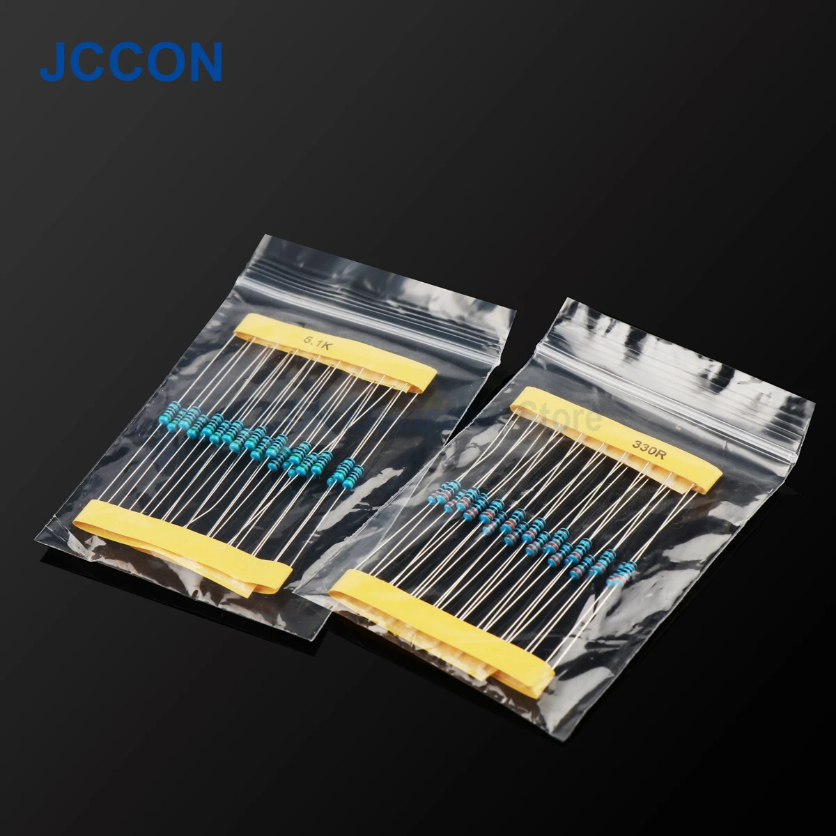 300Pcs 1W 1K~820K Metal Film Resistor Assorted Kit 30Values x 10Pcs=300Pcs Sample Kit Color Ring Resistance 1K 1K5 2K