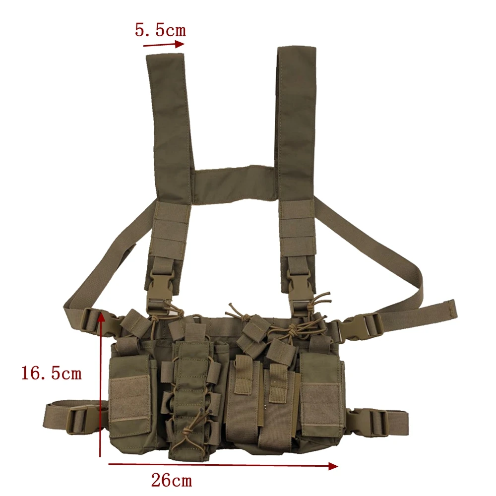 Kamizelka myśliwska na zewnątrz Tactical Triple Open-Top Mag etui FAST AK AR M4 FAMAS Mag etui z paskiem na ramię w kształcie pończoch