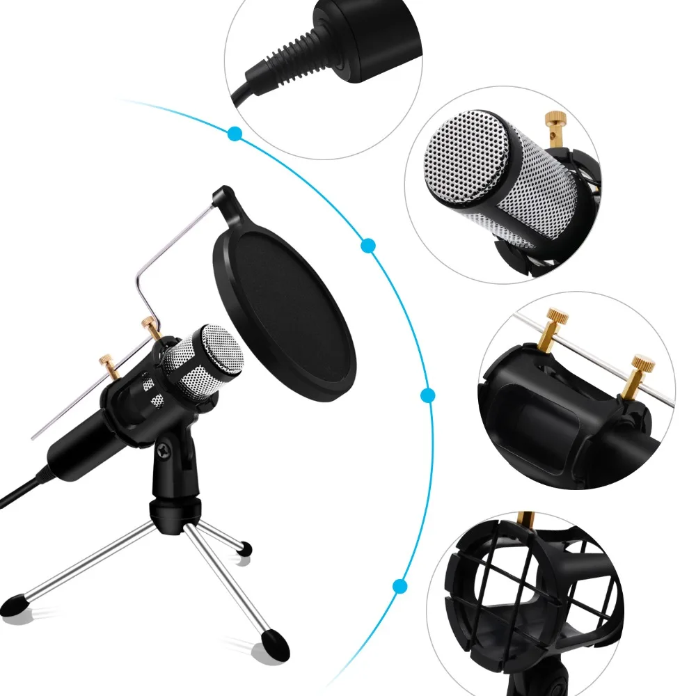 

Professional USB Microphone Condenser Microphone Computer Microphone Conference Voice PS4 Game Dedicated Microphone USB MIC