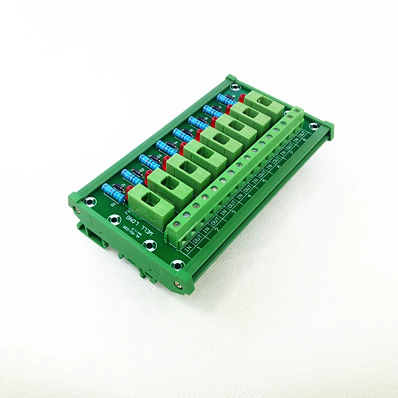 DIN Rail Mount 8 Position Fuse Module Board,Fuse Holders for 5x20mm(DxL) tube fuse.