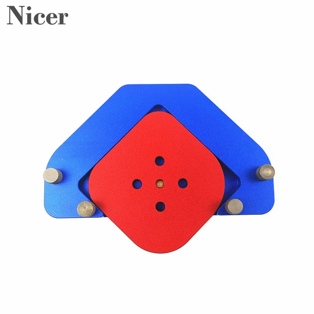 KT-R2 Woodworking Circular ARC Positioning Template R Angle Circular Template Semi-Round Corner Aluminum Alloy Red Wood Tools