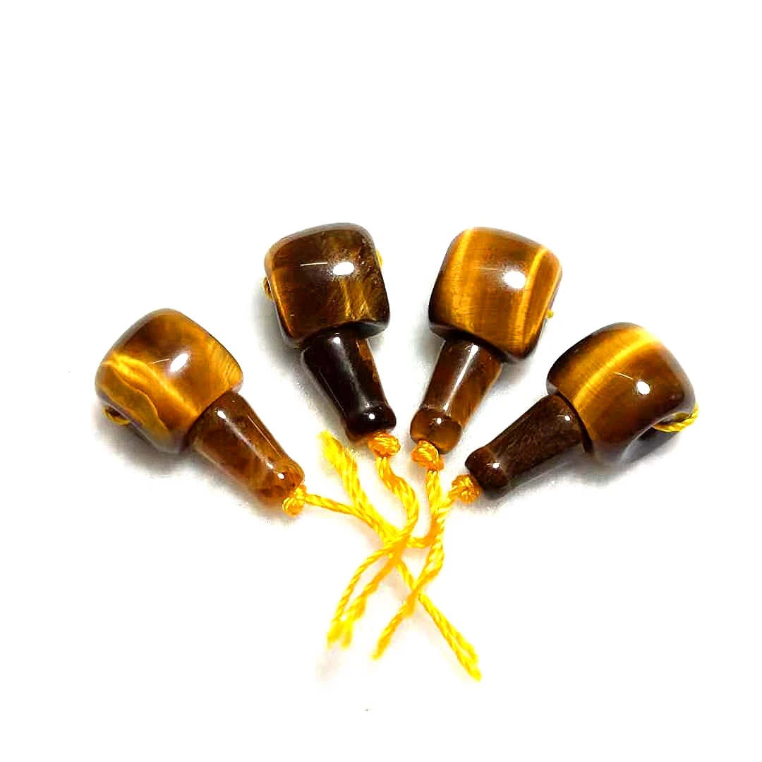 Natural Tiger Eye Stone Beads Tibetan Three-hole Buddha Head Buddhist Beads Rosary Jewelry Connection Accessories Free Shipping