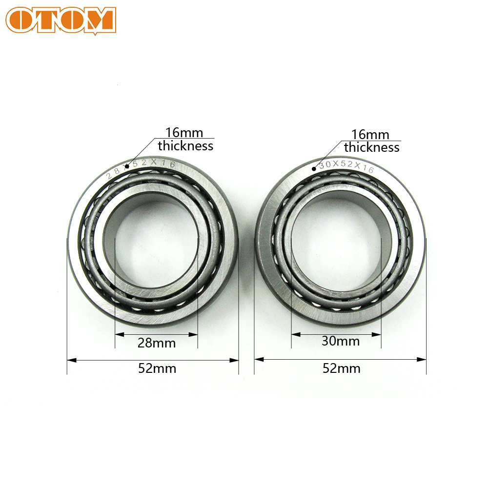 OTOM Steering Head Bearing 30/28*52*16 mm Tapered Roller Motorcycle Accessories Directional Bearings For YAMAHA WRF YZF 250 450