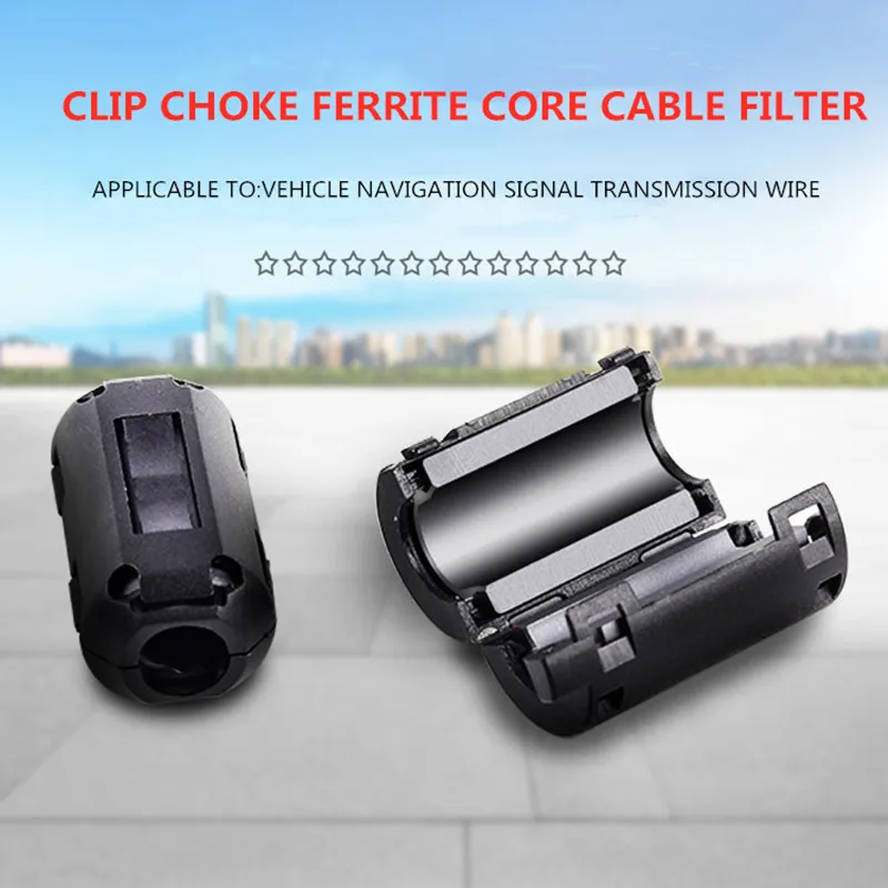 Ferrite Core Cable Filter Nickel-Zinc Noise Suppressor for EMI RFI Clip Choke Ferrite Filters Anti-Interference Magnetic Ring