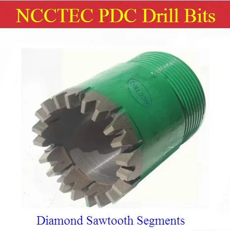 [Sawtooth Segments]56-220mm Diamond PDC Geology Core Drill Bits for granite flint Rock cobblestone sandstone Exploration