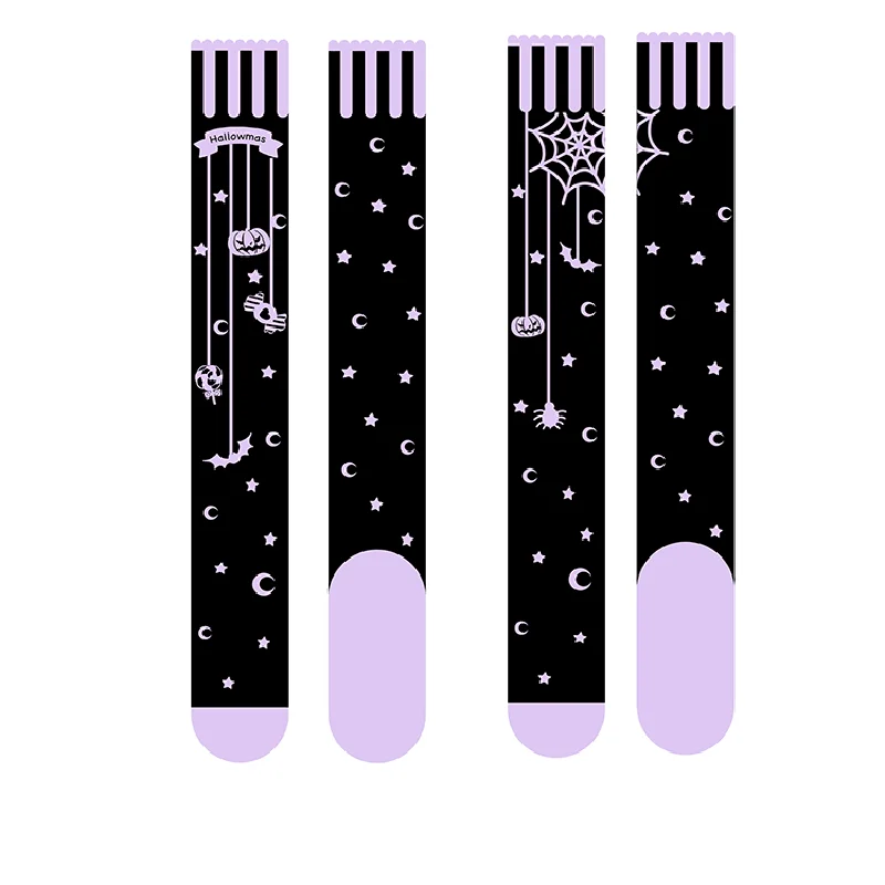 Senhoras preto sobre o joelho alto tubo meias japonesas lolita cosplay borboleta aranha bonito feminino estudante de seda meias longas