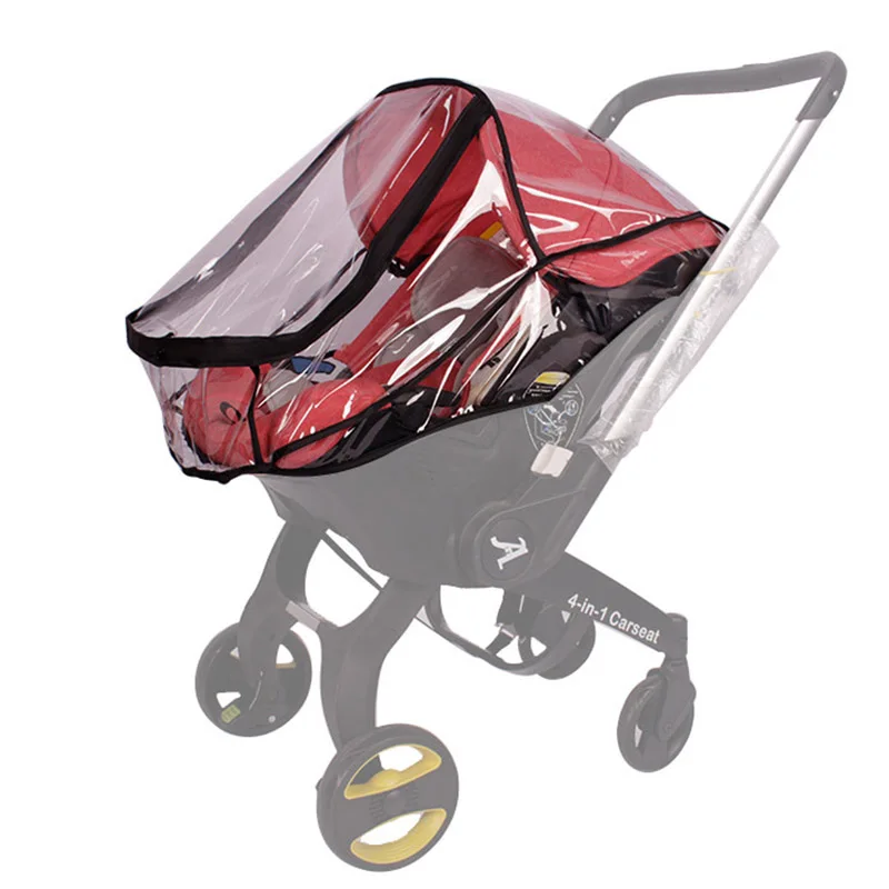 Capa De Chuva Para 4 Em 1 Carrinho De Carseat Acessórios Trolley Customized Double Zipper Air Vent Well Compatível Pushchair Similar