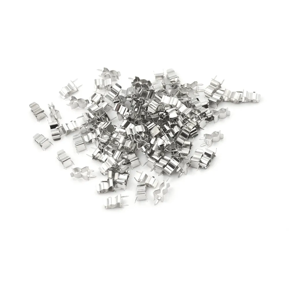 100pcs PCB Soldering Mount 5x20mm Fuse Holder Clip Chassis 5mm*20mm Tin Plated Brass 0.4mm Thickness