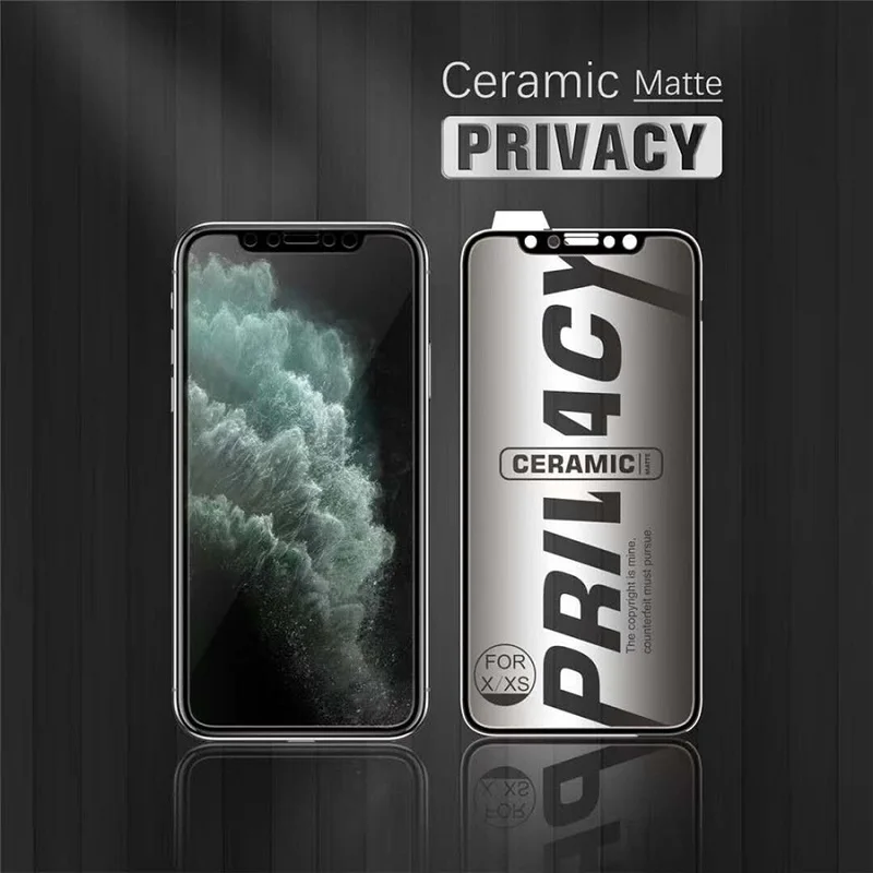 Matte weiche Keramik-Anti-Spionage-Displayschutzfolie für iPhone 15 14 13 12 Pro Max Mini-Sichtschutzfolie auf iPhone 11 Pro XS Max XR 7 8Plus