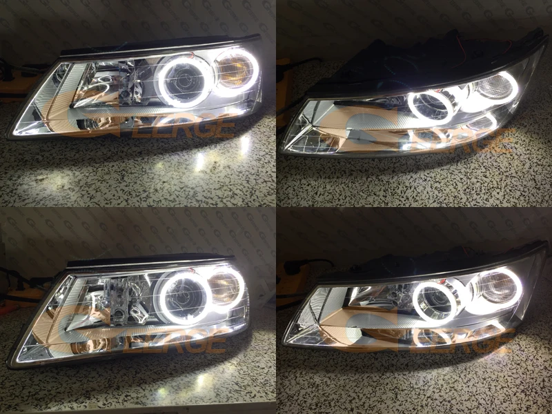 For HYUNDAI SONATA V NF Pre Facelift 2005 2006 2007 Ultra Bright SMD LED Angel Eyes Halo Rings Kit Day Light Car Accessories