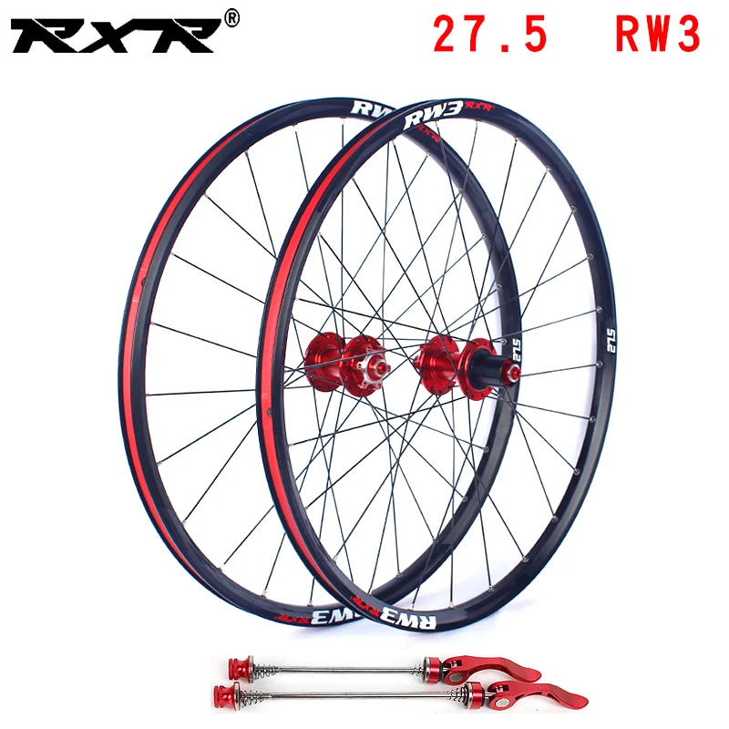 RXR mountain bike wheelset 27.5 inches RW3 MTB Aluminum alloy Disc Brake 4 Bearings 7-11speed Thru Axle/QR Bicycle Wheel