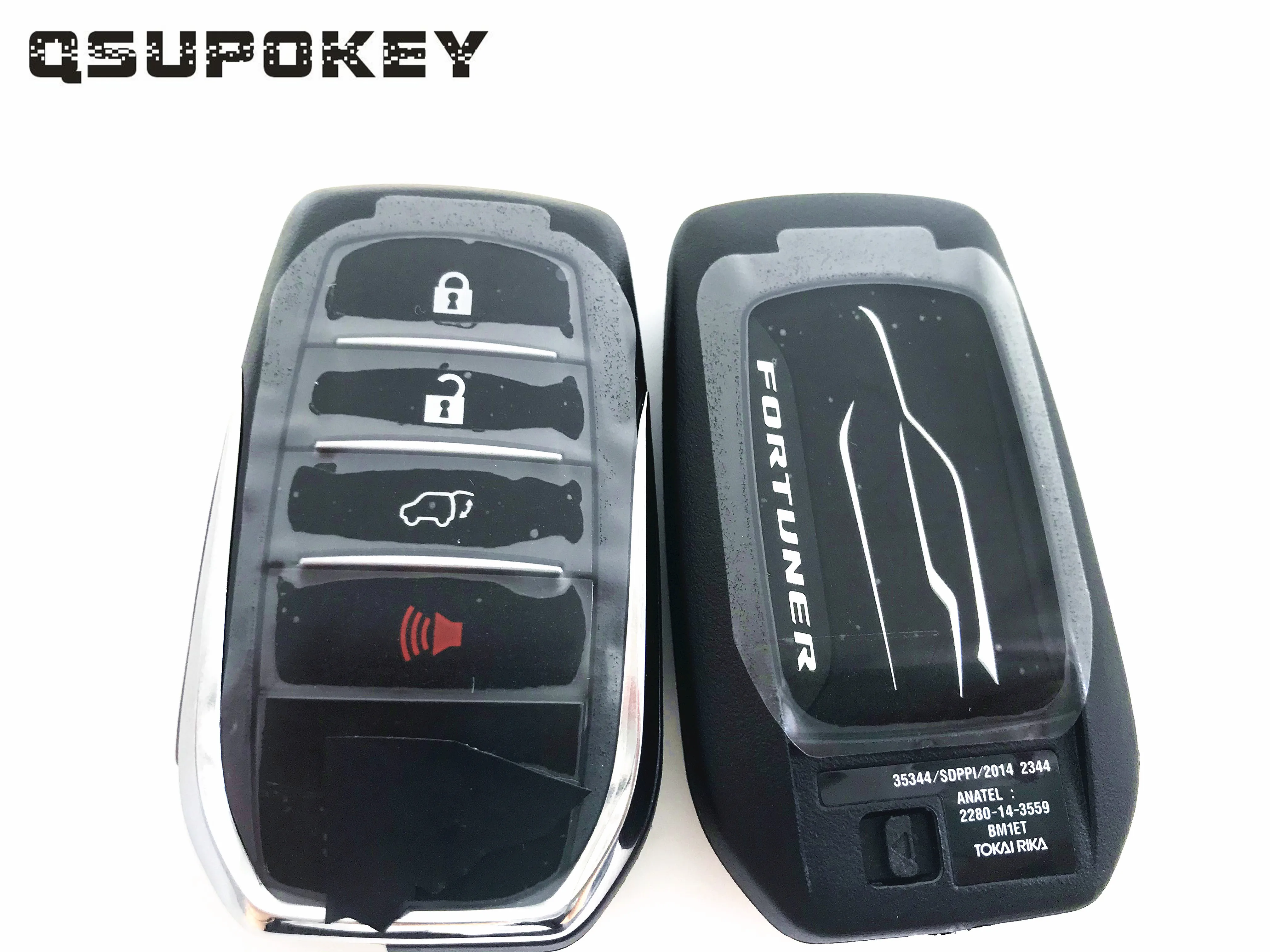 Qsupokey Original Replacement 4 Button Car Remote cover Without Emergency Key Fit FOR Original  T-oyota Fortuner