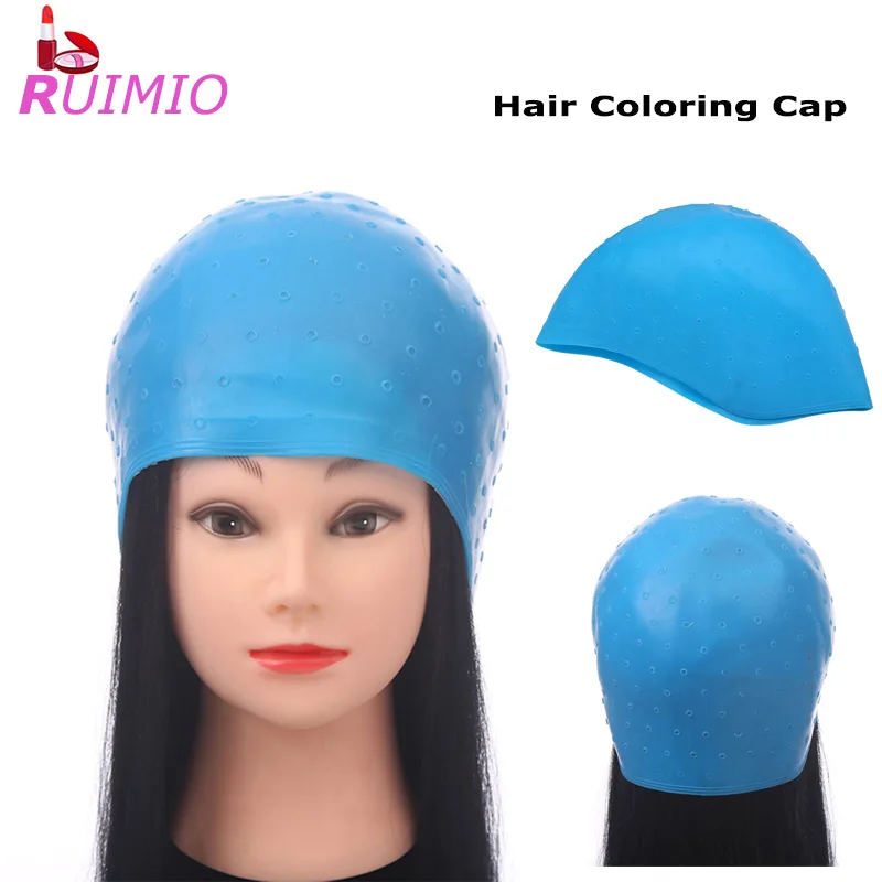 Cap Hair Dye Frosting Streaking Colouringtools Highlight Highlighting Dyeing Bleaching Coloring Styling Hat Silicone Hook