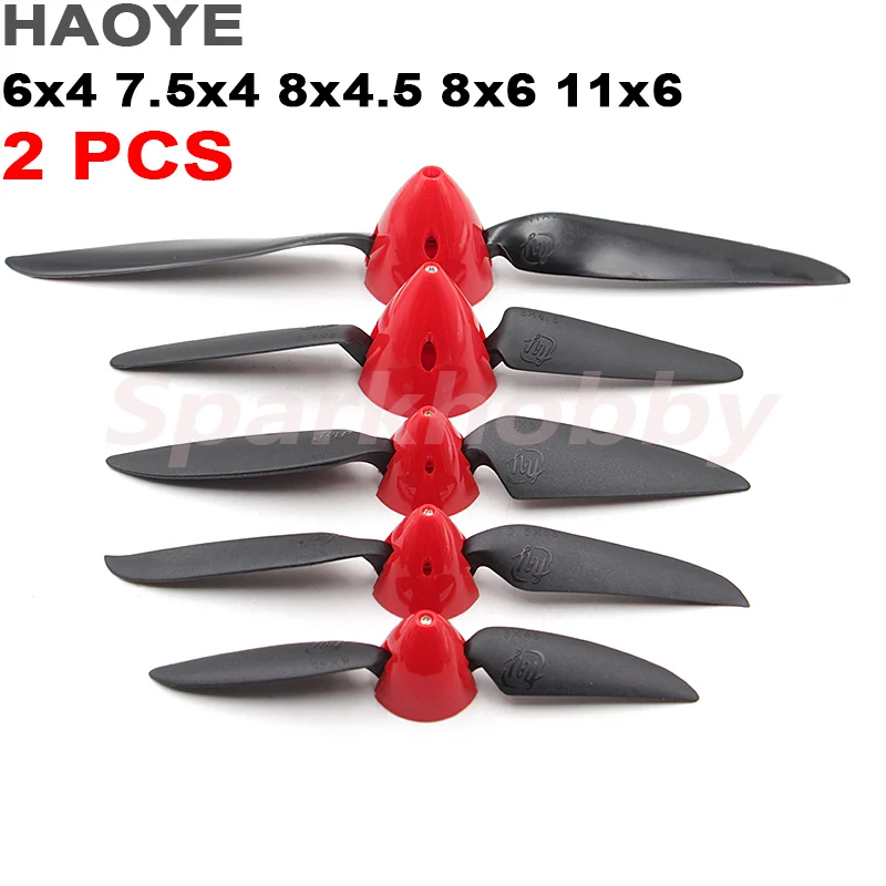 2 Set Folding Propeller 6x4 7.5x4 8x4.5 8x6 11x6 Propeller Spinner Cover 2.3/3.0/3.17/4.0mm Motor Shaft RC Plane Glider Drones