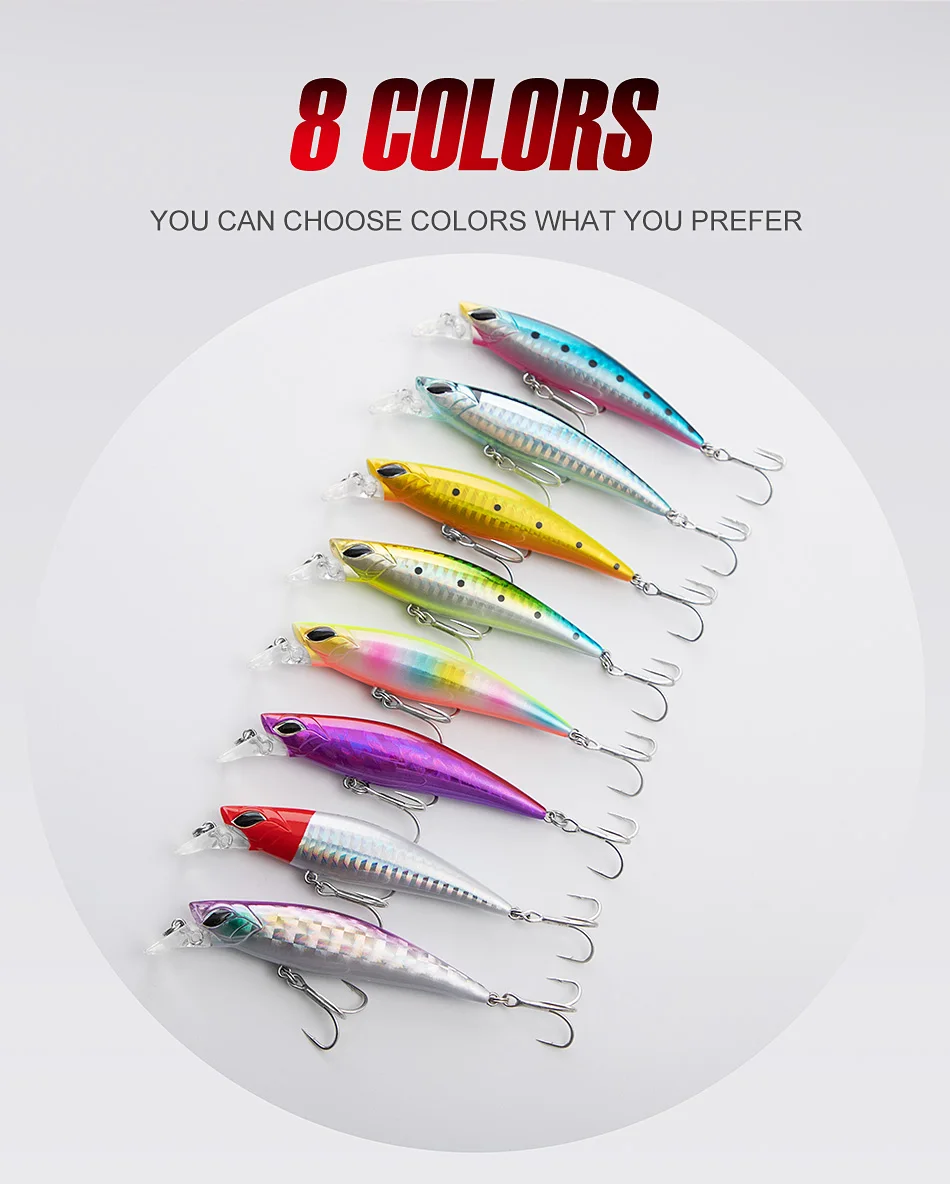 Noeby Sinking Minnow Angeln Locken 90mm 21g Jerkbait Wobbler Künstliche Harten Köder Stickbait Meer Bass Salzwasser-fischerei-gerät – Detail 10