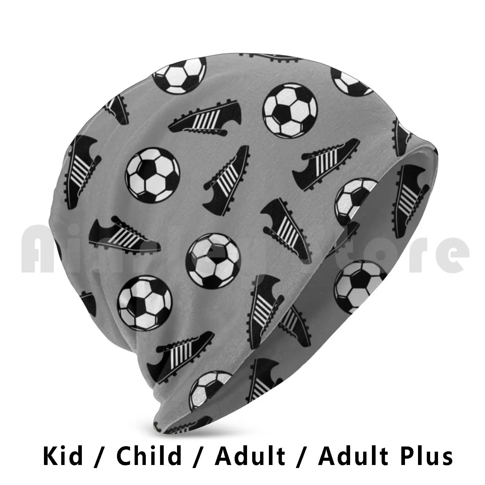 Soccer Balls And Cleats-Gray Beanies Pullover Cap Comfortable Soccer Soccer Cleats Soccer Ball Sports Shoes