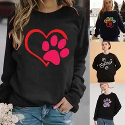 Sudadera con cuello redondo para mujer, chándal de manga larga, sudaderas con capucha, ropa Harajuku, Tops de otoño