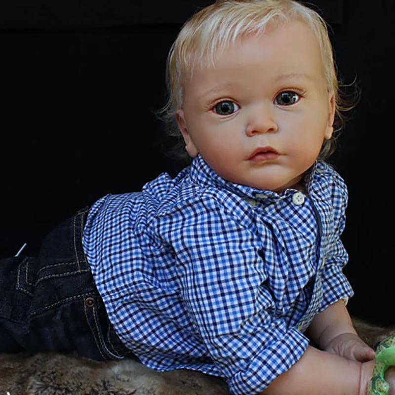 24inch Reborn Doll Kit Mattia Lifelike Soft Touch Fresh Color Unfinished Doll Parts with Body and Eyes with COA