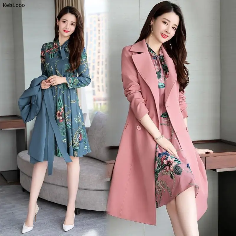 

spring and autumn new ladies explosion models fashion temperament jacket dress two sets of tide