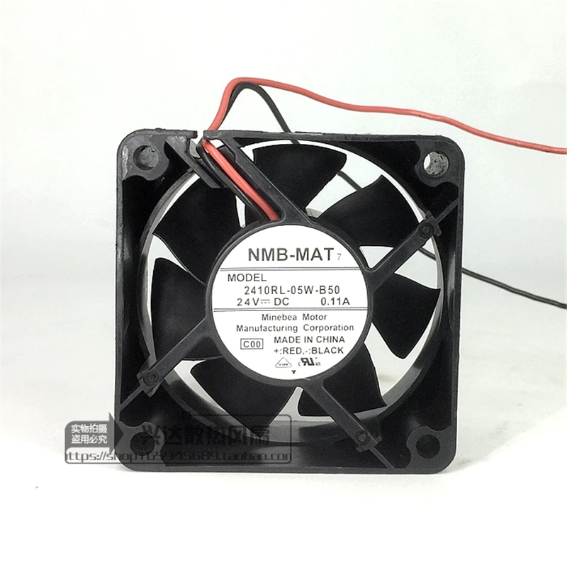 Original NMB 2410RL-05W-B50 6025 60MM 60*60*25MM Server case Cooling fan 24V 0.11A with 2pin