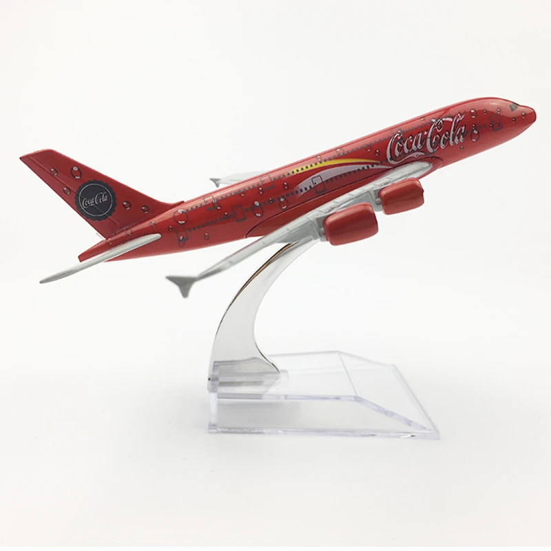 1:400 Scale 16cm COLA Airlines Airbus A380 Metal Alloy Airplane Aircraft Model Decoration Plane Kids Christmas Gift Collectible